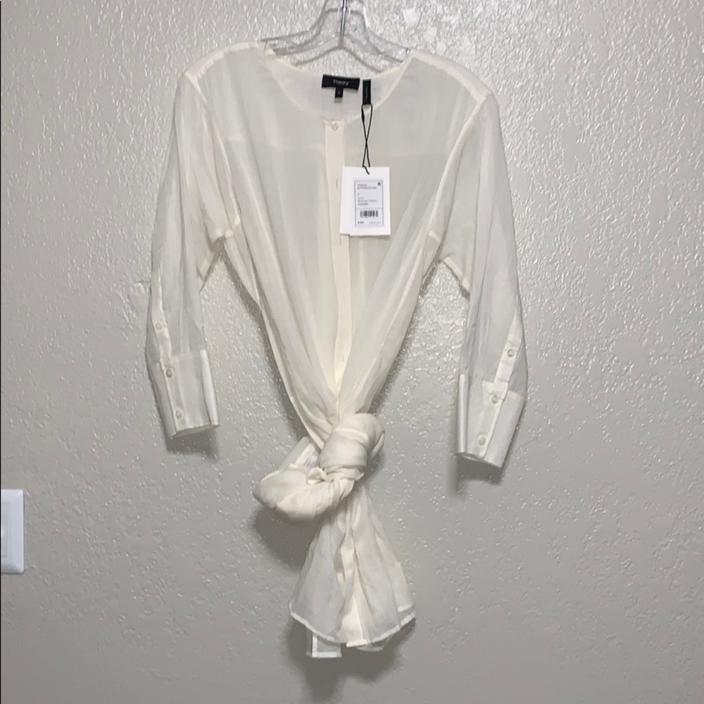 Theory Weekend Buttondown Maxi Size: P